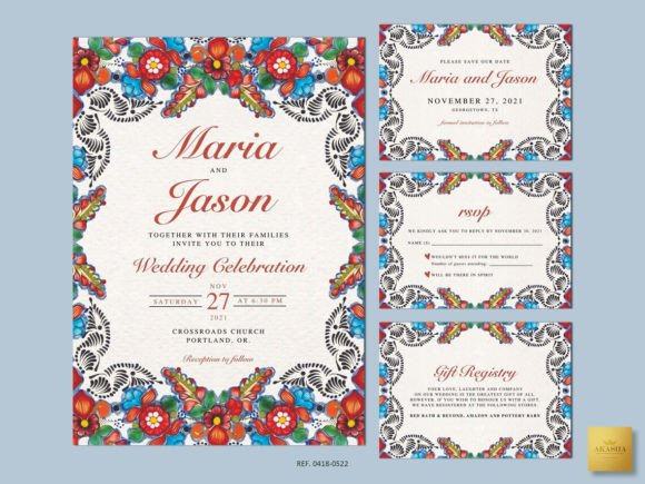 Download Mexican Theme Wedding Set 12 Templates - Premium Bundle